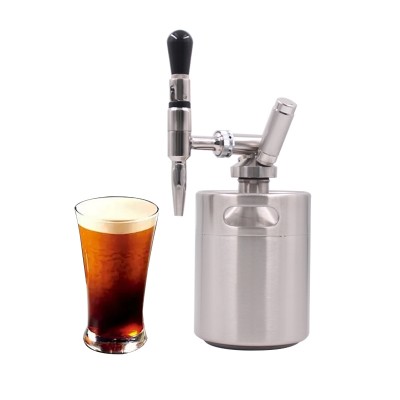 home office custom logo food grade safe 75psi 64oz stainless steel ice nitro portable cold brew coffee maker