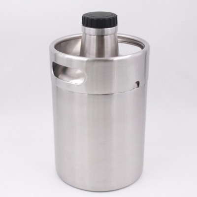 New design stainless steel homebrew 4L double wall vacuum double wall mini beer keg