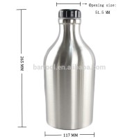 Single-Wall 2 Liter 64 oz Stainless steel bottle growler