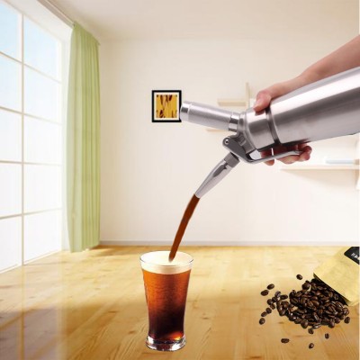 cream faucet nitro cold brew coffee stainless steel bottle