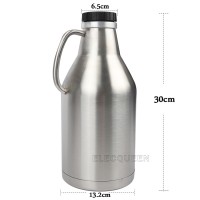 Vacuum Sealed Wide-Mouth Growler 64 oz Black