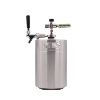 no metal taste homebrew stainless steel single wall beer 5 liter mini keg with tap system